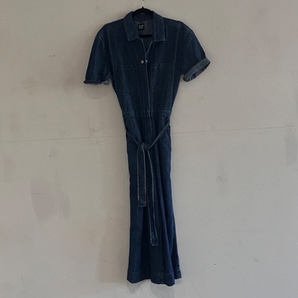 Gap denim short sleeve jumpsuit - Picture 10 of 11